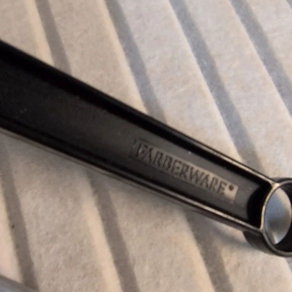 Farberware & CookingLight Black‎ & Silver Ladle, Slotted Spoon, Tongs, 3-Piece